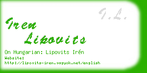 iren lipovits business card